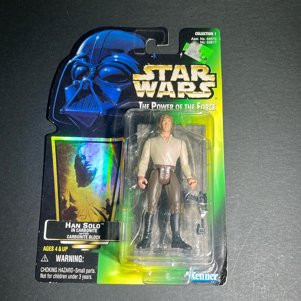 Star Wars Power of the Force Han Solo in Carbonite with Carbonite Block